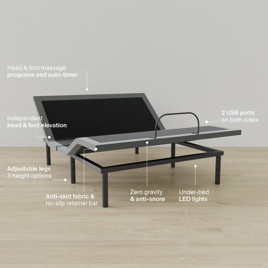 glacier° Adjustable Bed Frame